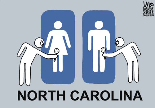 Image of North Carolina officials examining the genitalia of generic 