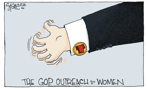 Title:  The GOP Outreach to Women.  Image: Arm wearing 