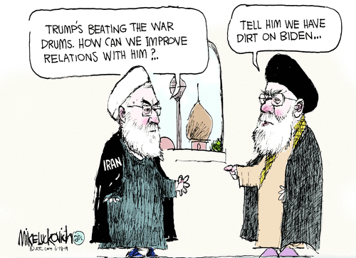 Two Iranian officials talking.  One says, 