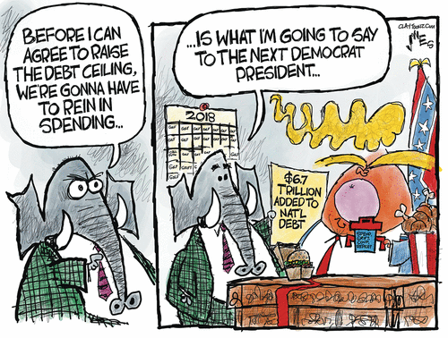 Frame One:  GOP Elephant says, 